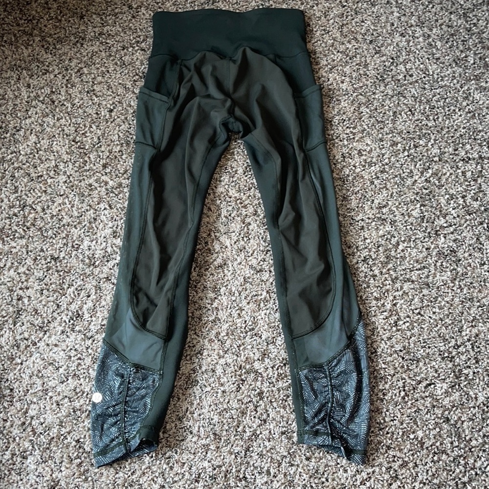 Lululemon Women's Size 6 High Times Pant Luxtreme (Mesh) Jazzy Gator Green